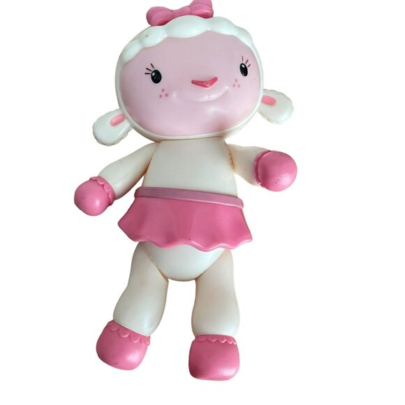 Disney Jr. Doc McStuffins Lambie Toy Doll Pink White Figure Plastic - Picture 1 of 5
